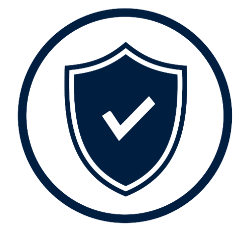Secure shield icon representing safety and protection